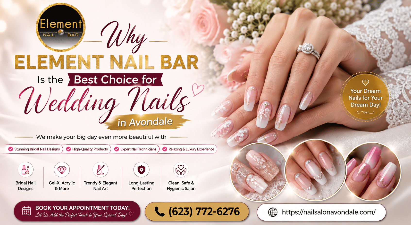 Why Element Nail Bar Is the Best Choice for Wedding Nails in Avondale